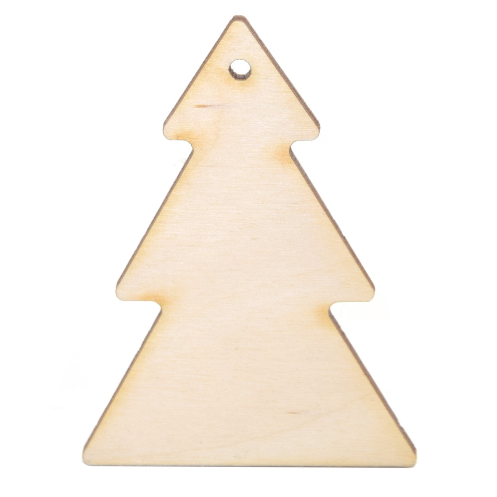 Wooden Christmas tree pendant - Simply Crafting - 7,5 cm
