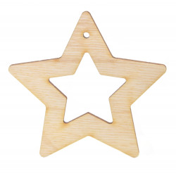 Drewniana zawieszka - Simply Crafting - gwiazdka, 8 cm