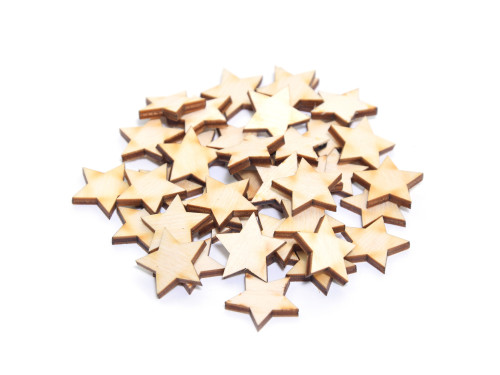 Wooden stars confetti - Simply Crafting - 2 cm, 40 pcs.