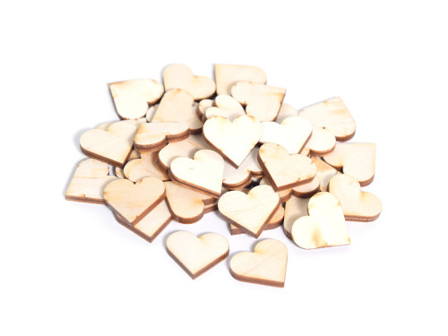 Wooden heart confetti - Simply Crafting - 2 cm, 40 pcs.