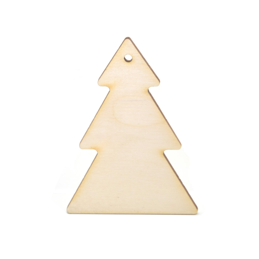 Wooden Christmas tree pendant - Simply Crafting - 6 cm
