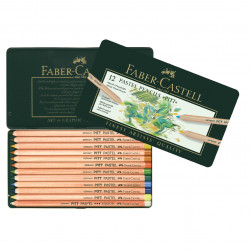 Pitt Pastel pencil set in metal tin - Faber-Castell - 12 colors