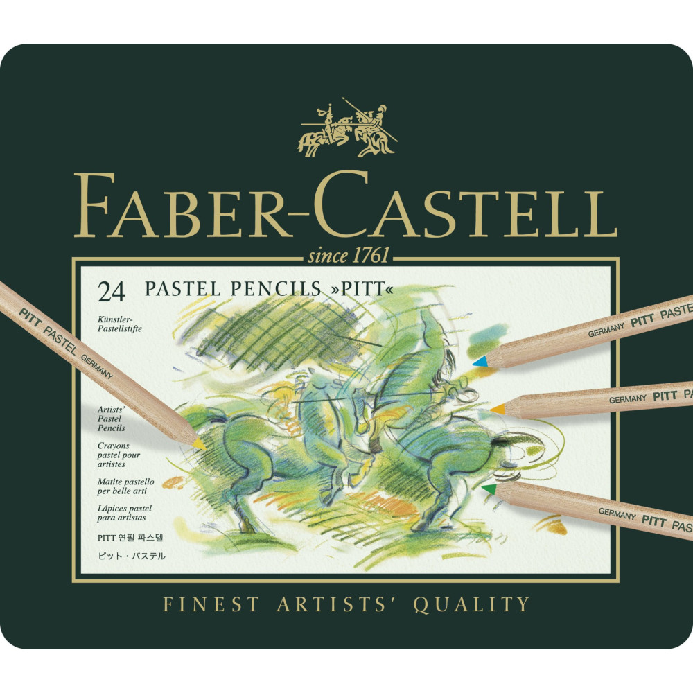 Pitt Pastel pencil set in metal tin - Faber-Castell - 24 colors