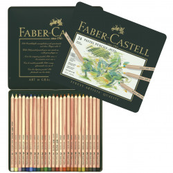 Pitt Pastel pencil set in metal tin - Faber-Castell - 24 colors