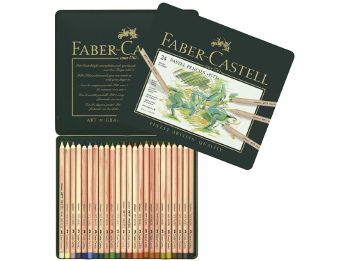 Pitt Pastel pencil set in metal tin - Faber-Castell - 24 colors