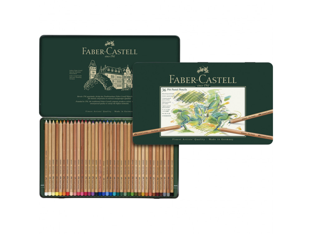 Pitt Pastel pencil set in metal tin - Faber-Castell - 36 colors