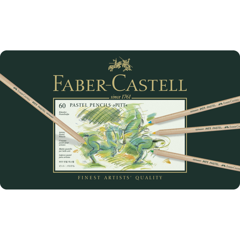 Pitt Pastel pencil set in metal tin - Faber-Castell - 60 colors