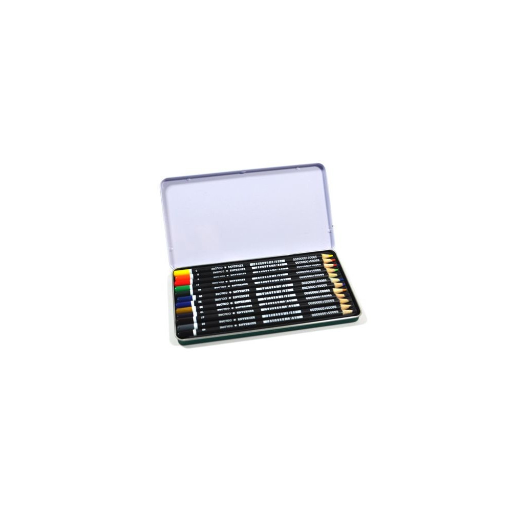 Kredki ołówkowe w metalowej kasetce - Renesans - 12 kolorów