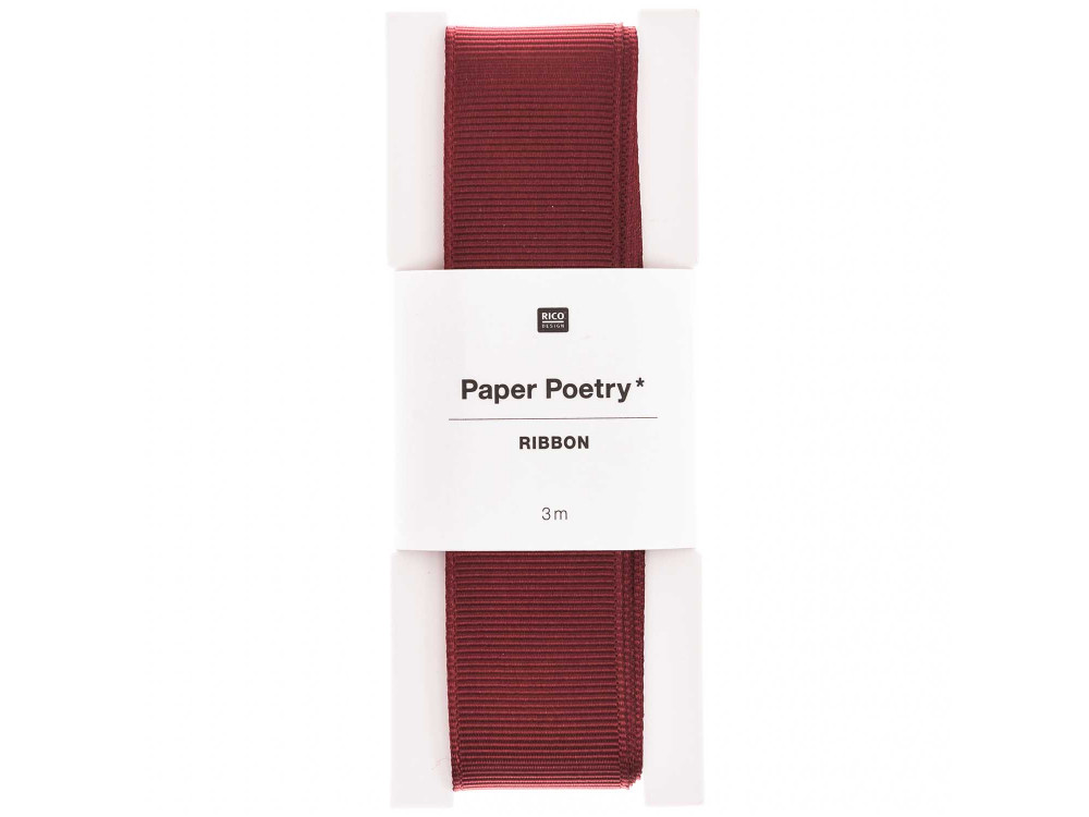 Reep ribbon - Paper Poetry - dark red, 25 mm, 3 m