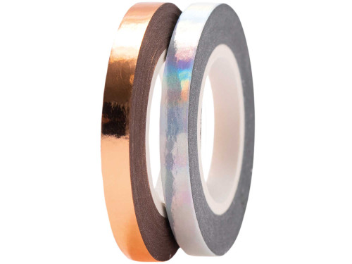 Washi tape set - Paper Poetry - metallic, 5 mm x 10 m, 2 pcs.