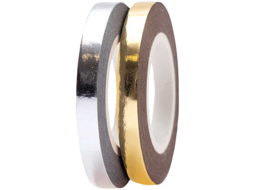 Washi tape set - Paper Poetry - silver and gold, 5 mm x 10 m, 2 pcs.