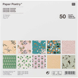 Papier origami Jardin Japonais - Paper Poetry - 15 x 15 cm, 50 ark.