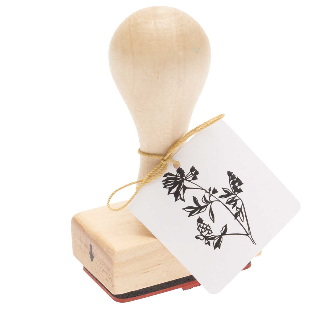 Rubber stamp with wooden handle - Rico Design - Bell flower