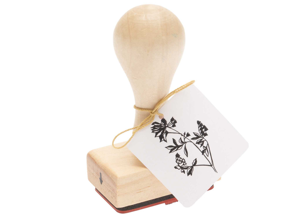 Stempel na drewnianym gryfie - Rico Design - Kwiat dzwonka