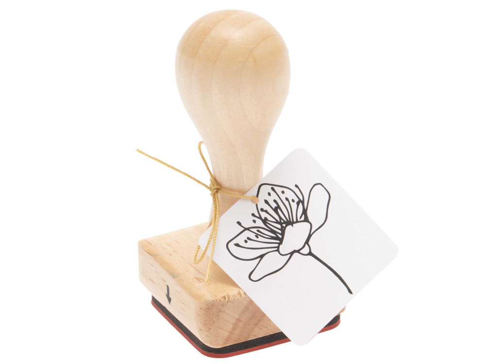 Stempel na drewnianym gryfie - Rico Design - Kwiat wiśni