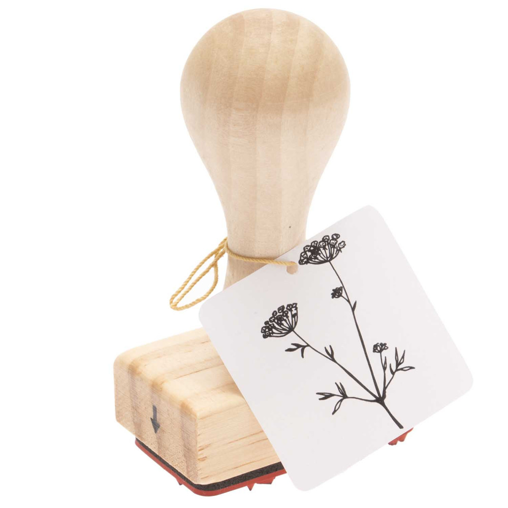 Rubber stamp with wooden handle - Rico Design - Anise flower