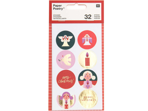 Naklejki świąteczne - Paper Poetry - Xmas, 32 szt.
