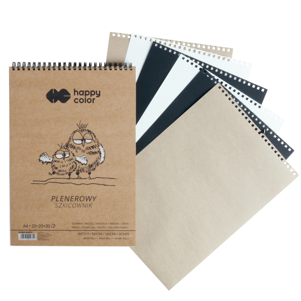 Drawing outdoor Sketch pad - Happy Color - A4, 80-90 g, 70 sheets