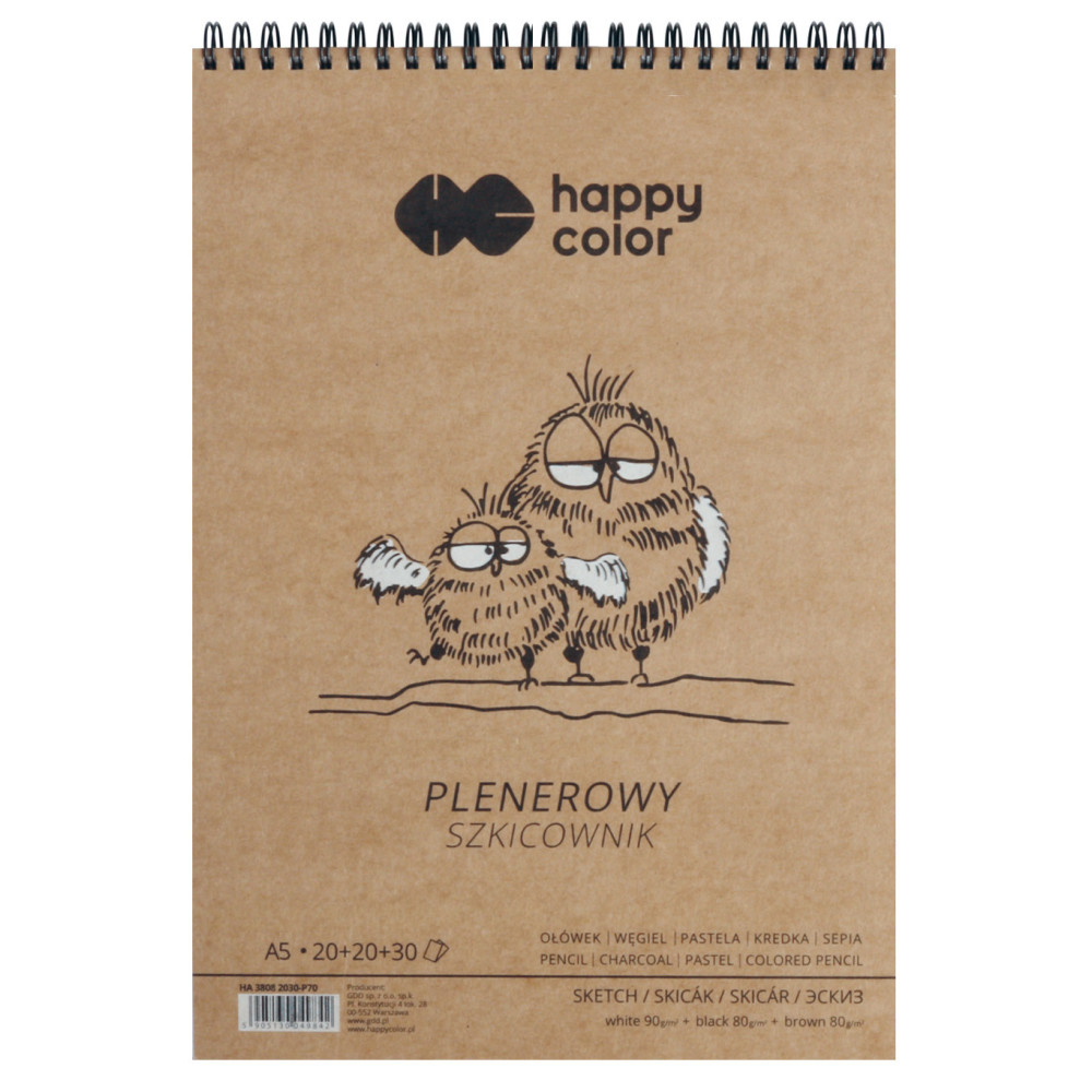 Drawing outdoor Sketch pad - Happy Color - A5, 80-90 g, 70 sheets