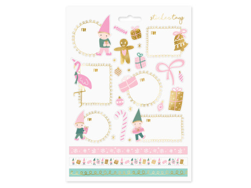 Christmas stickers - Gnomes, 26 pcs.