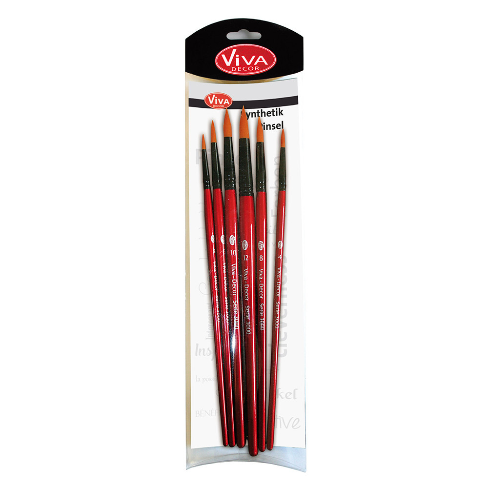 Set of 6 round brushes Viva Decor
