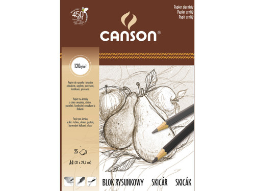 Drawing pad A4 - Canson - 120 g, 25 sheets