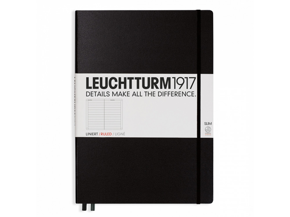 Notebook Master Slim - Leuchtturm1917 - ruled, black, A4+