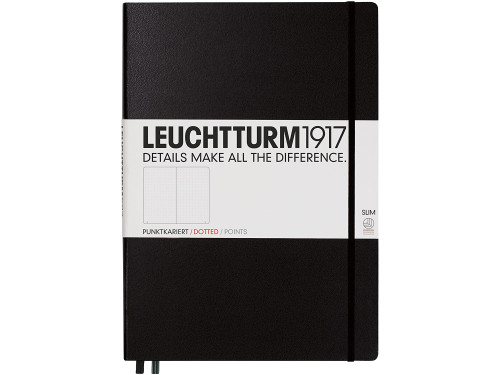 Notatnik Master Slim - Leuchtturm1917 - w kropki, czarny, A4+