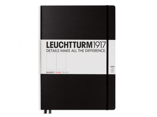 Notatnik Master Slim - Leuchtturm1917 - gładki, czarny, A4+