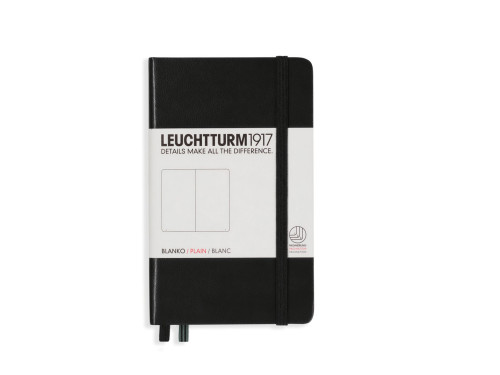 Notebook - Leuchtturm1917 - plain, black, hard cover, A6
