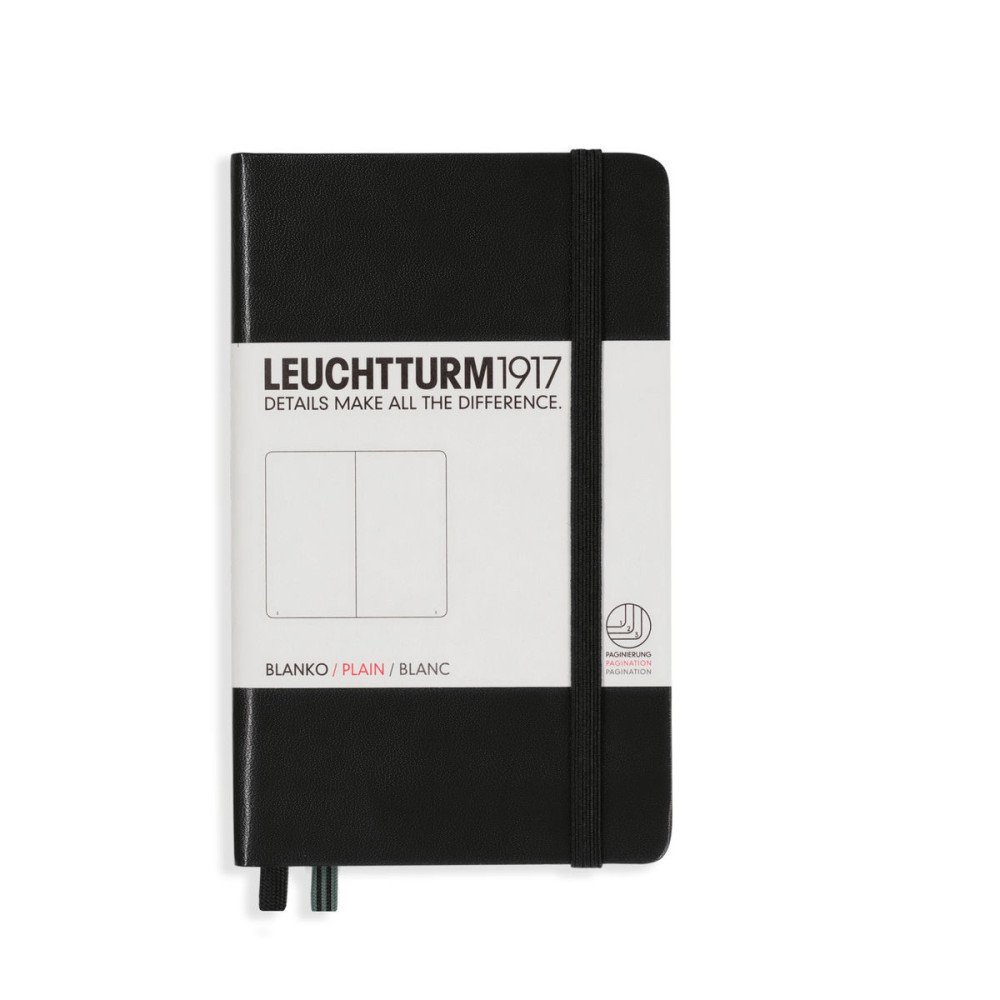 Notebook - Leuchtturm1917 - plain, black, hard cover, A6