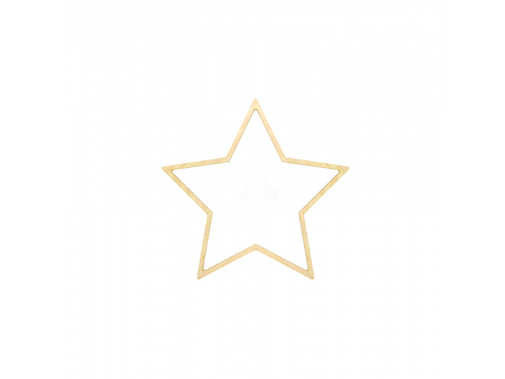 Wooden macrame base - Simply Crafting - star, 12 cm