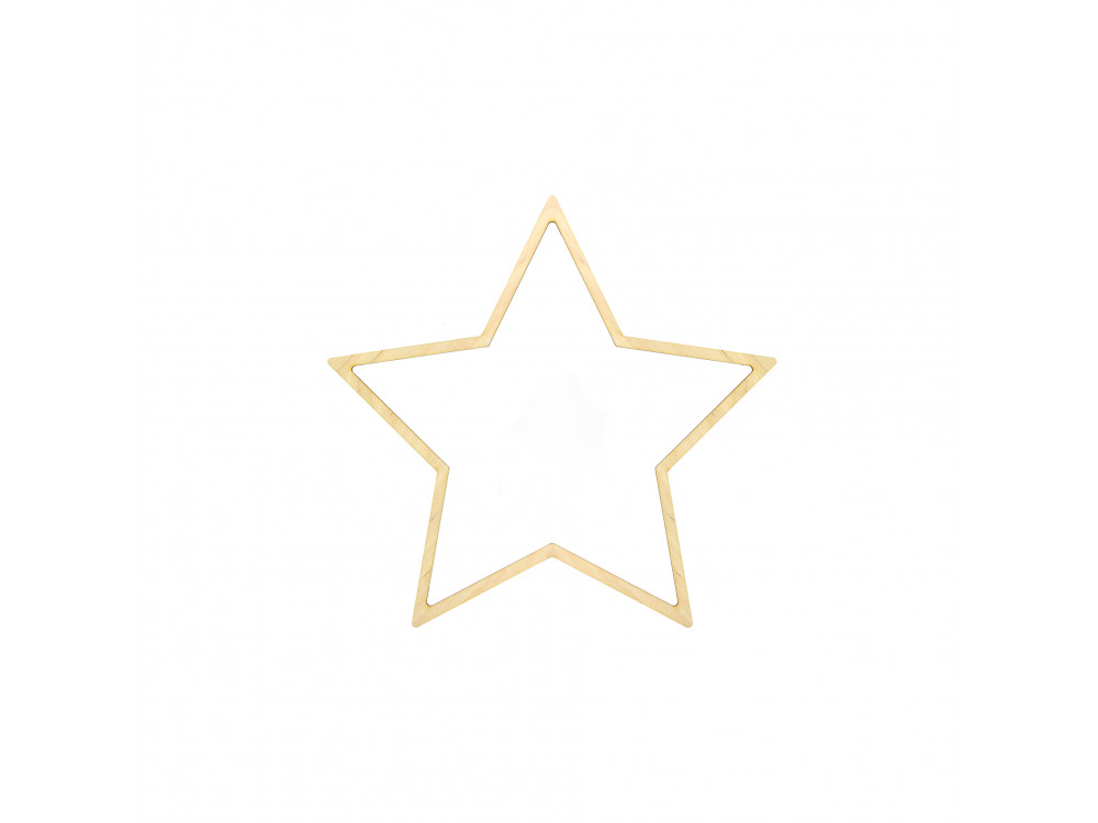 Wooden macrame base - Simply Crafting - star, 16 cm