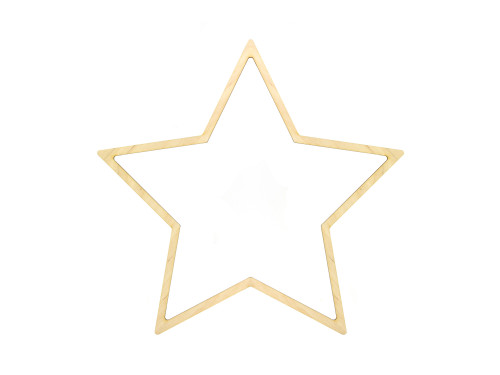 Wooden macrame base - Simply Crafting - star, 36 cm
