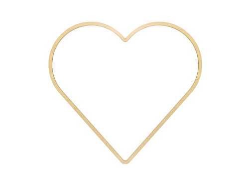 Wooden macrame base - Simply Crafting - heart, 35 cm