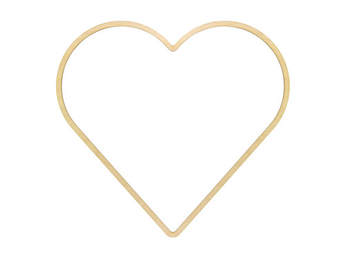 Wooden macrame base - Simply Crafting - heart, 40 cm